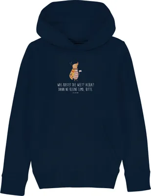 Produktbild von Mr. & Mrs. Panda Kinderpullover Nachtfalter Fähnchen 12-14 Jahre (152/164) - French Navy - Geschenk, Süß, Küche Deko, Hoodie, Pulli, Spruch Lustig, Lustige Sprüche, Hoody