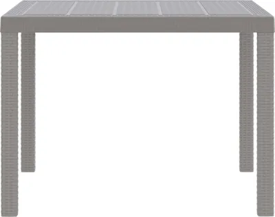Produktbild von vidaXL Gartentisch Hellgrau 100 x 100 x 73 cm Poly-Rattan