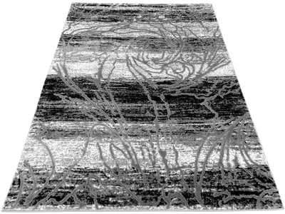 Image de Tapis moderne 120x170 cm DEMIAN - gris / noir / blanc