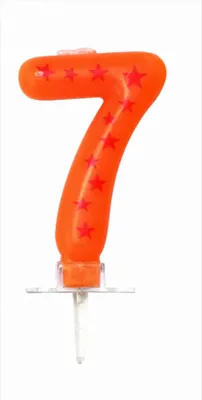 Produktbild von Zahlenkerze mit Sternen 6,3 x 4 cm für Geburtstagskuchen -