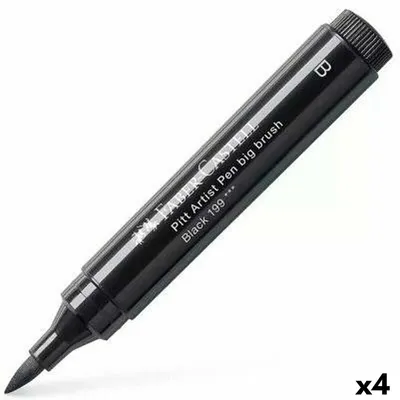 Produktbild von Faber Castell fc-167699 Künstlerstift großer Pinsel schwarz 199 4 Stück