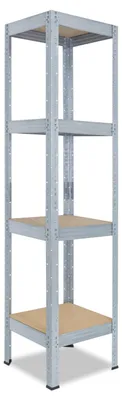 Zdjęcie produktu dla shelfplaza PRO 155x50x50 cm regał do dużych obciążeń w kolorze ocynkowany z 4 półkami i udźwigiem 200 kg na półkę