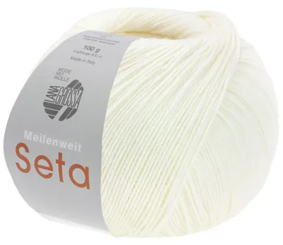 Produktbild von Lana Grossa - Meilenweit 100g Seta 0024 brilliantweiß