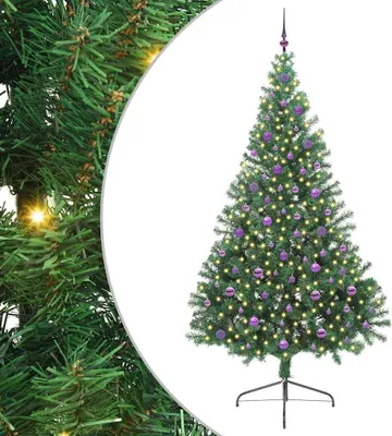 Obrázok produktu pre vidaXL Umelý predsvietený vianočný stromček zelený 240 cm PVC