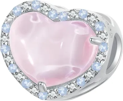 Image de Charms pour Pandora : pendentif « Iridescent Heart » en argent sterling 925, Trusky Charms