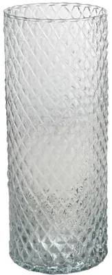 Produktbild von DIAMOND cylindrical vase - klar - 10x10x25cm - Glas