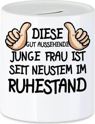 Produktbild von Rentnerin Spardose Rente Lustig Spruch Ruhestand Rentner Pension