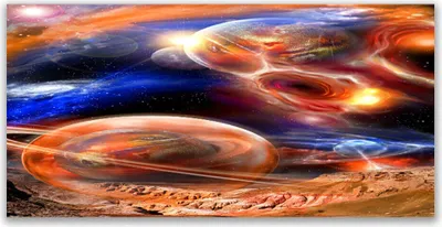 Produktbild von Glasbilder 120x60 Wandbild Druck auf Glas Abstrakt Weltall