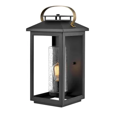 Produktbild von Elstead Atwater Außen-Außenwandleuchte E27 52cm Schwarz Klar IP44 Anti-Meerwasser