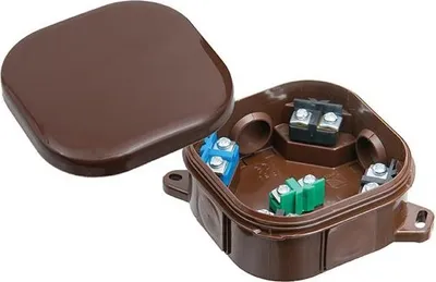 Produktbild von Abzweigdose Verteilerdose IP54 braun 92x92x44 Aufputz Verbindungsdose mit Klemme