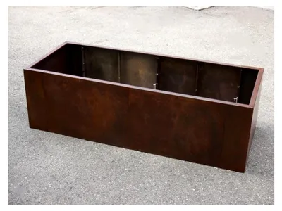 Produktbild von Hochbeet/Pflanztrog BIOPUR aus Cortenstahl, rostfarben 300x100x60