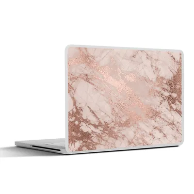 Produktbild von MuchoWow® Laptop Aufkleber Sticker Cover Marmor - Rosa - Luxus - Marmoroptik - Glitzer - Design 40x30 cm - Laptop Dekoration - Selbstklebend