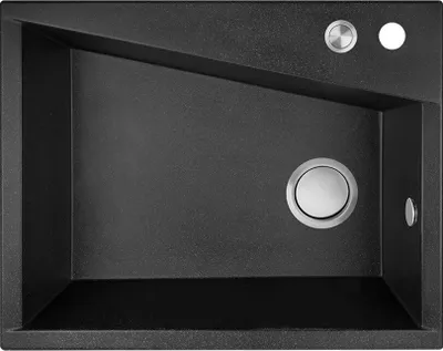 Produktbild von BADLAND Spülbecken Granitspüle Einzelbecken Grenada 48x60 Schwarz | Siphon im SET!