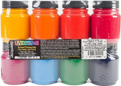 Produktbild von Jacquard Siebdruckfarben Set - Versatex 8 Farben 66,5 ml Textil