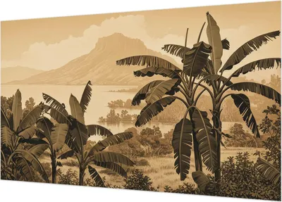 Produktbild von Selbstklebende Fototapete - Wandbilder für Wohnzimmer - 416x254 - Dekorative Wandfolie - Modernes Design für Wanddekoration - Tapeten für Innenräume - Tropisches Panorama