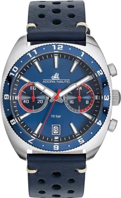 Produktbild von ADORA Nautic AN2314 Herren Uhr Quarz Chronograph Edelstahl Leder