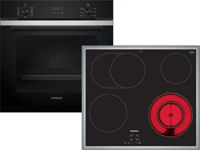 Produktbild von Siemens Set PQ212KA02Z  Pyrolyse Backofen Edelstahl HB273ABS3 + Glaskeramikkochfeld ET645BNA1E