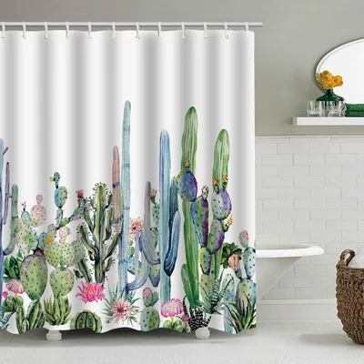 Image de Rideau de douche – Anti-moisissure et imperméable – Pour baignoire et salle de bain – 180x180 cm