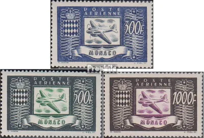 Produktbild von Briefmarken Monaco 1949 Mi 394-396 (kompl.Ausg.) postfrisch Flugzeug