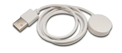Zdjęcie produktu dla SYSTEM-S Bezprzewodowy kabel USB 2.0 70 cm Stacja dokująca do smartwatcha Haylou Watch R8 Wireless White
