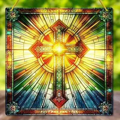 Produktbild von Sonnenfänger - Cross/Typ7/XL aus Buntglas KP32362