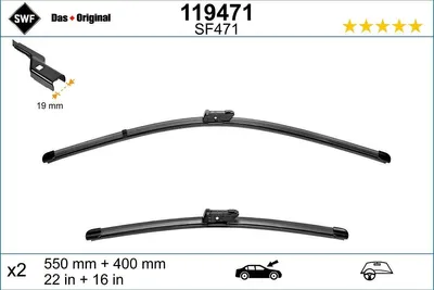 Produktbild von SWF DAS ORIGINAL Scheibenwischer Wischblatt Vorne für FORD ECOSPORT Rahmenlos