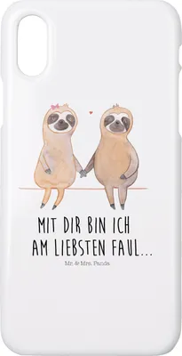 Produktbild von Mr. & Mrs. Panda Iphone 10 Handyhülle Faultier Pärchen - Weiß - Geschenk, Handy, Faultiere, Hülle, Liebe, X, Cover