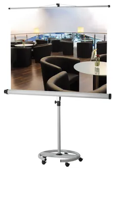 Produktbild von FRANKEN Franken Mobile Stativleinwand PRO 1:1 200 x 200 cm (B x H) 1,2 Gain höhenverstellbar