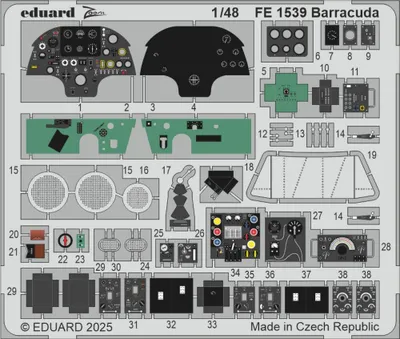 Produktbild von Eduard Accessories FE1539 - 1:48 Barracuda TRUMPETER - Neu
