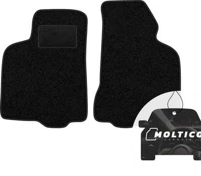 Produktbild von moto-MOLTICO Vorne Fußmatten Auto Velours Autoteppiche Schwarz Automatten Set 2-teilig passend für Seat Cordoba I Ibiza II 1993-2001