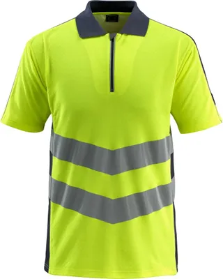 Produktbild von Mascot Warnschutz Polo-Shirt MURTON SAFE SUPREME 50130 Gr. M hi-vis gelb/schwarzblau