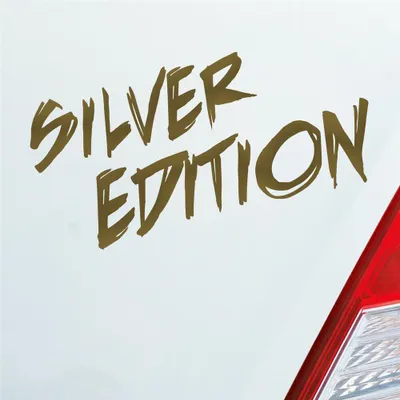 Produktbild von Auto Aufkleber Silver Edition Auto Car Tuning 15x7 cm Gold Sticker Heckscheibenaufkleber