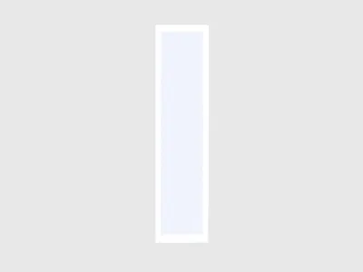 Produktbild von Innenfenster aus pulverbeschichtetem Aluminium Weiß 30 x 105 cm (B x H) – BAYVIEW