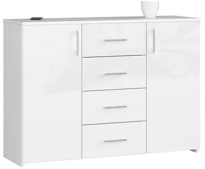 Produktbild von raumhirsch Kommode 110cm mit 4 Schubladen 2 Türen Sideboard Anrichte Schrank 80cm hoch