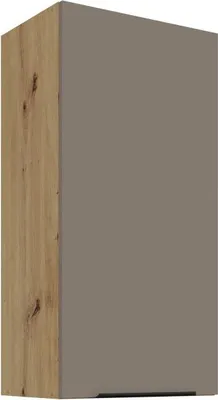 Obrázek produktu pro Vysoká horní skříňka LUNARA - šířka 45 cm, tmavě béžová / dub artisan