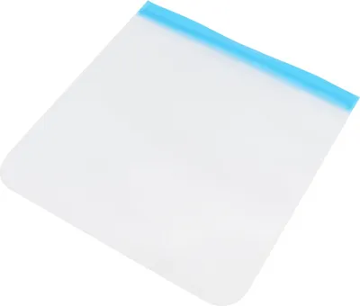 Image de Sac de conservation des aliments PEVA Translucide givré Sac scellé pour fruits et légumes pour la maison CuisinePlan Bleu 28x27cm