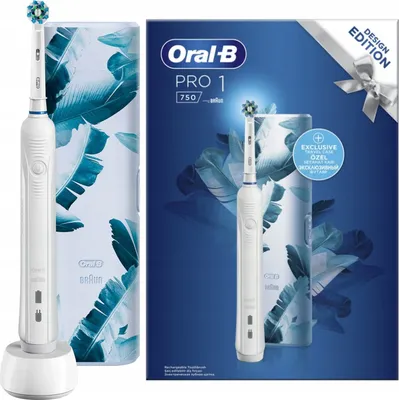 Produktbild von Oral-B | Elektrische Zahnbürste - Pro 1750 - Weiß - Design Edition - Effektive Plaque-Entfernung