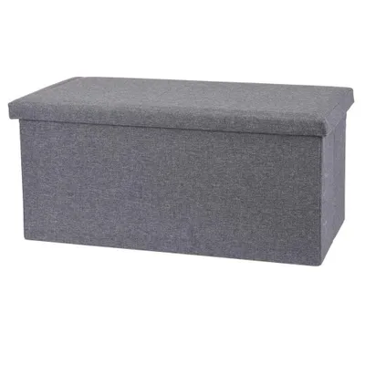 Produktbild von Puff mit Stauraum dunkelgrau 76 cm