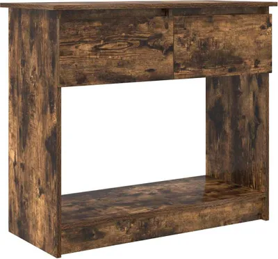 Obrázok produktu pre konzolový stolík so zásuvkami dub dymový 85,5x38,5x74,5 cm