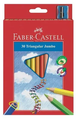 Produktbild von FABER-CASTELL Dreikant Buntstifte Jumbo 30er Etui