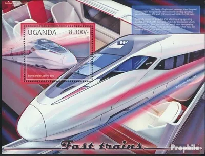 Produktbild von Briefmarken Uganda 2012 Mi Block391 (kompl.Ausg.) postfrisch Hochgeschwindigkeitszüge