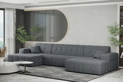 Produktbild von Kaiser Möbel Ecksofa U-form Sofa U-form Wohnzimmer NIMES Stoff Verita Stahl