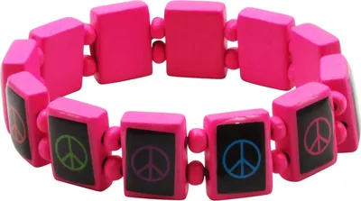 Produktbild von Holzarmband - Peace - pink