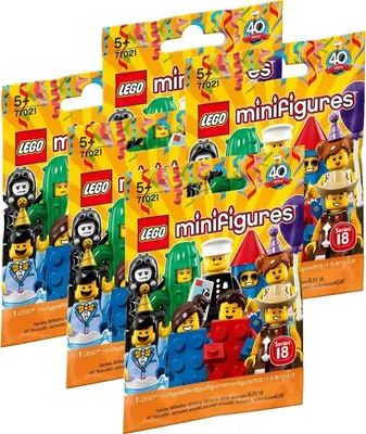 Produktbild von LEGO Minifigures PARTY - Serie 18 (71021) - 5 Tüten