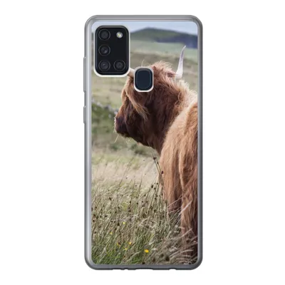 Produktbild von MuchoWow® Handyhülle Schutzhülle Hülle für Samsung Galaxy A21s Schottische Highlander - Natur - Meer Silikon Softcase Handy Hülle - Hartschale
