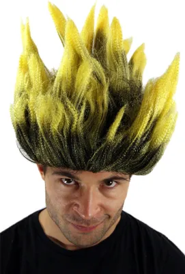 Produktbild von WIG ME UP Teuflische Igelsperücke, grün-gelb, LM-19-P103TPC2B