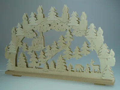 Produktbild von Original Erzgebirgischer Marken Schwibbogen Lichterbogen 70 x 43 cm S70-0_41