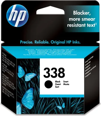 Zdjęcie produktu dla HP 338 oryginalny wkład atramentowy czarny, Standardowa wydajność, Czarny, Tusz na bazie pigmentu, Atrament barwnikowy, 1 szt., 480 stron(y)