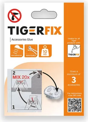 Produktbild von Tiger Tigerfix Klebesystem Nummer 1, zur einfachen Montage ohne bohren,