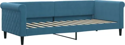 Image de vidaXL Lit de jour bleu 80x200 cm velours